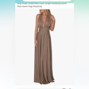 Elegant Brown Maxi Dress